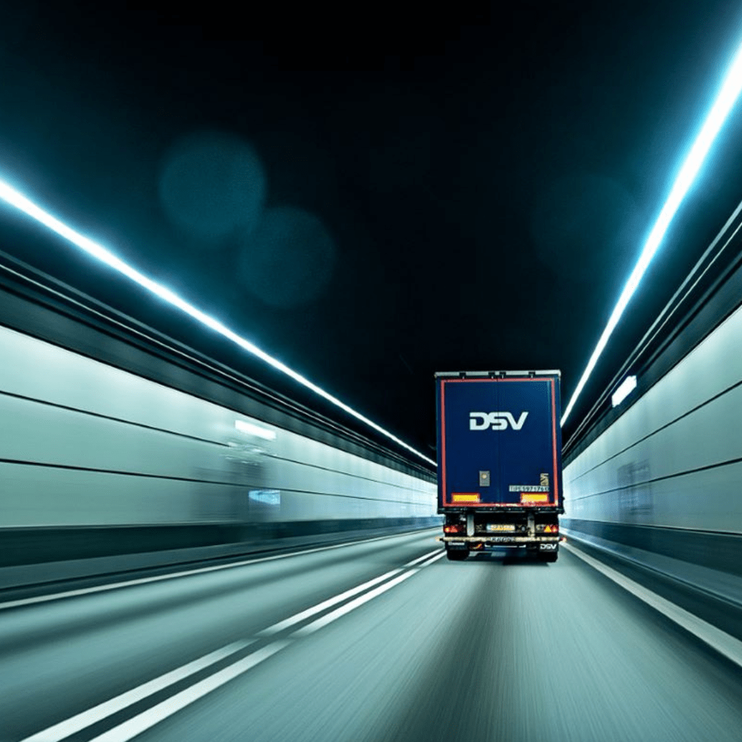 DSV:n rekka ajaa tunnelissa